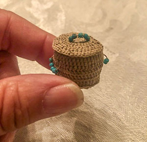 A Crochet Miniature Basket by Tammy Slezak