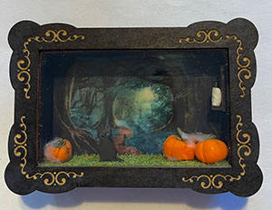 A Halloween or Christmas Shadow Box by Angela Kinnunen, Finland