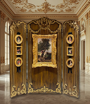 French Gallery Panel Screen by June Clinkscales